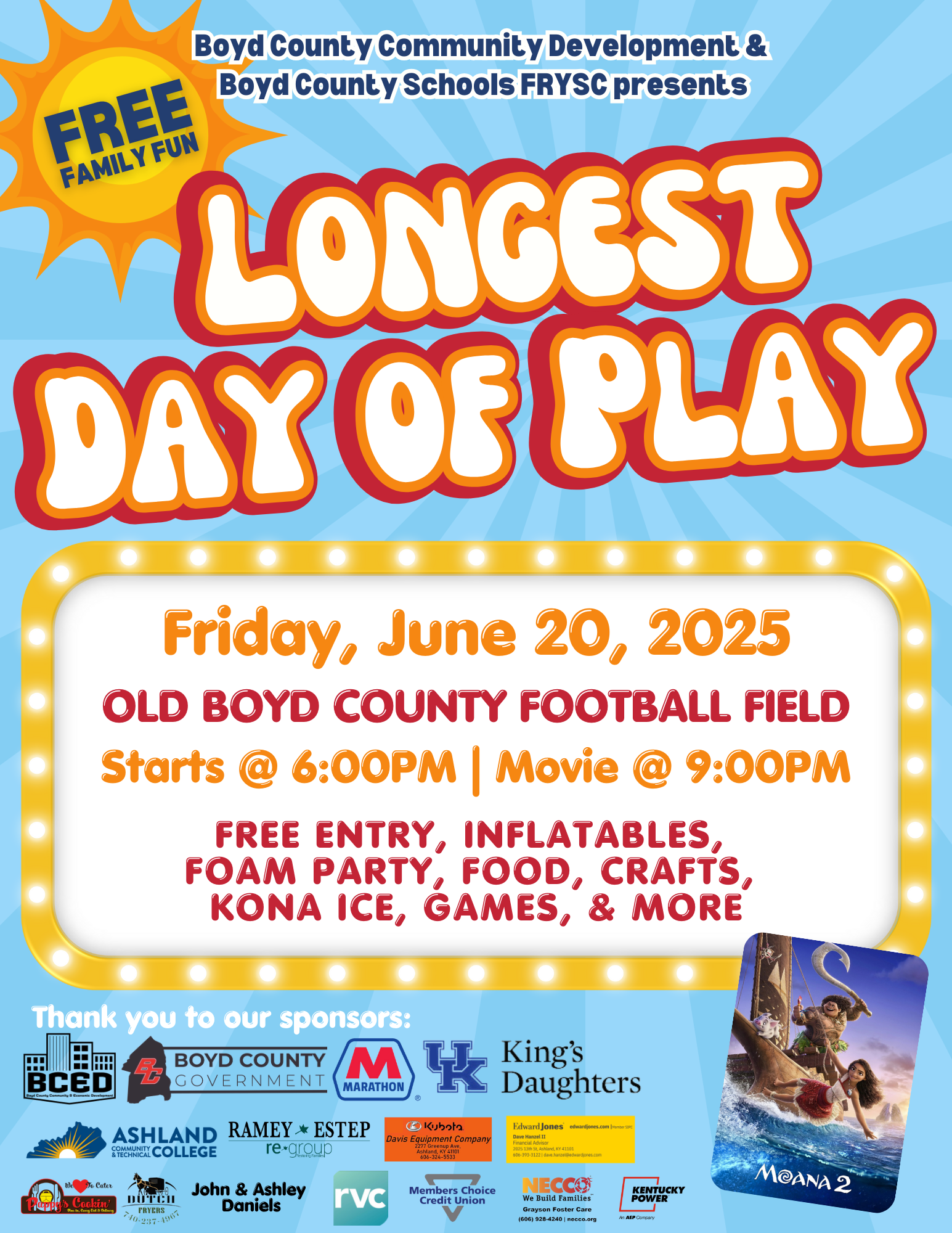 2025 Longest Day of Play Flyer